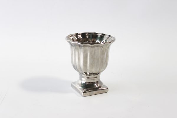 Mini Vaso Cerâmica Prata 1