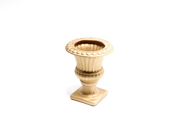 Mini Vaso Cerâmica Dourado 2