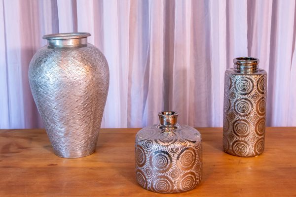 Dupla Vaso Cerâmica Prata 1